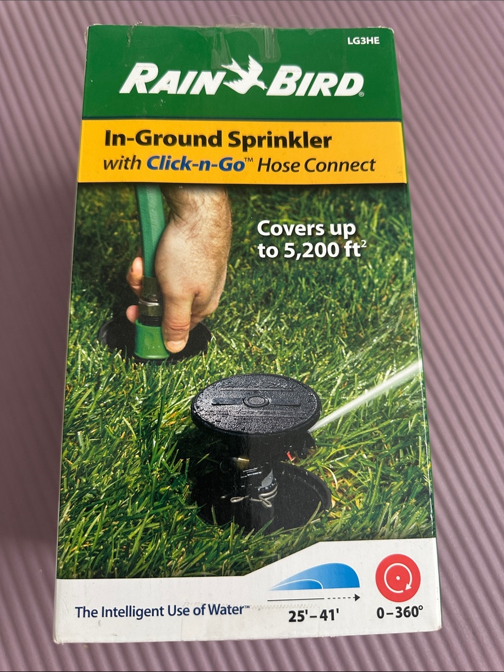 Black In-Ground Sprinkler with Click-n-Go Hose Connect